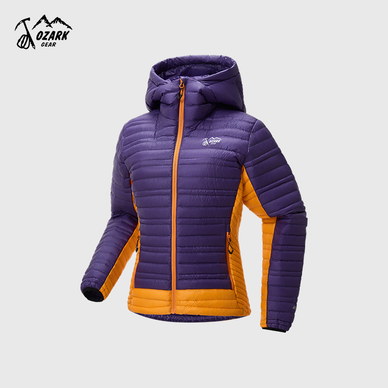 连帽轻薄羽绒服女款